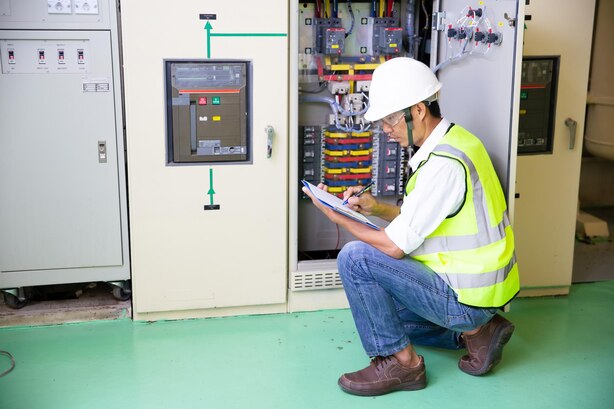 maintenance engineers inspect relay protection system bay control unit 2379 2232 Load Analysis and Flow Analysis 